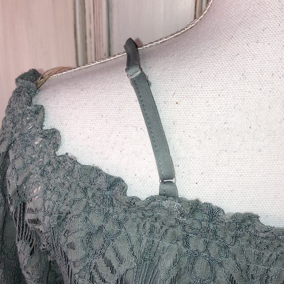 Faith & Flowers Lace Off  Shoulder 3/4 Length Sleeve Dress Size M - Picture 6 of 8